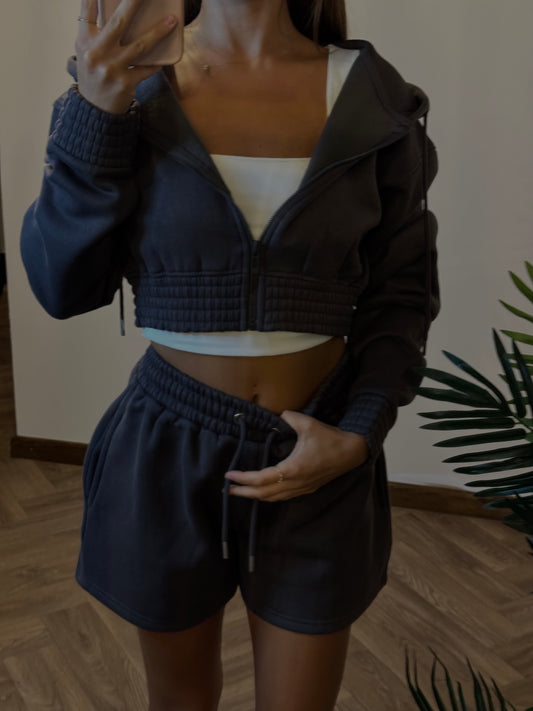 SERENA Cropped Jacket Tracksuit Set