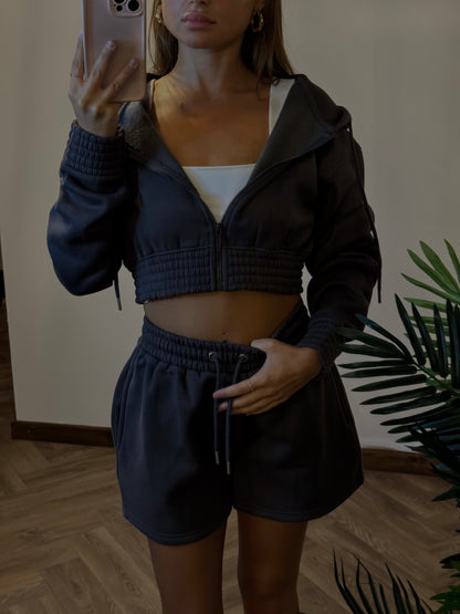 SERENA Cropped Jacket Tracksuit Set